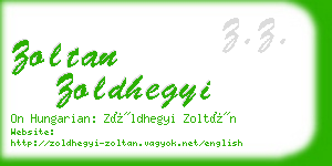 zoltan zoldhegyi business card